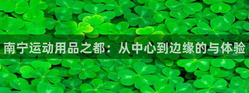 注册征途国际：南宁运动用品之都：从中心到边缘的与体验